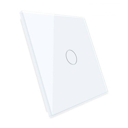Livolo Pojedynczy biały panel szklany włącznika dotykowego 701-61