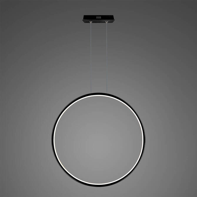 Altavola Design: nowoczesna lampa Ledowe Okręgi No.1 X Φ100cm czarna in 3k ściemnialna  (LA073/X_100_in_3k_black_dimm) - ALTAVOLA DESIGN
