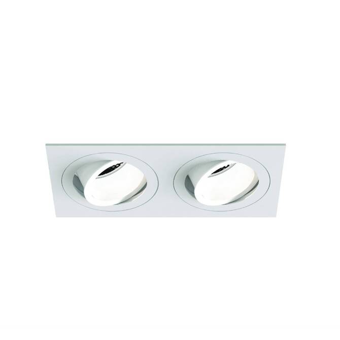 Lampa Wpuszczana Pinhole Square Twin Adjustable Matowy Biały (1434005) - Astro Lighting