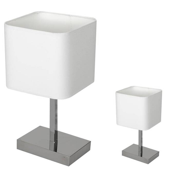 Lampka stołowa NAPOLI WHITE/CHROME 1xE27 (ML6363) - Milagro