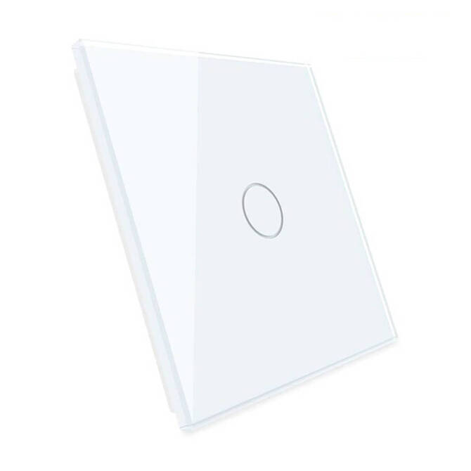 Livolo Pojedynczy biały panel szklany włącznika dotykowego 701-61