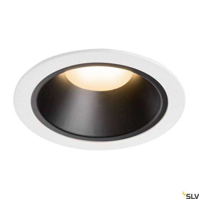 NUMINOS® DL XL, wewnętrzna oprawa sufitowa wpuszczana LED, biała/czarna, 2700 K 40° (1004000) - SLV