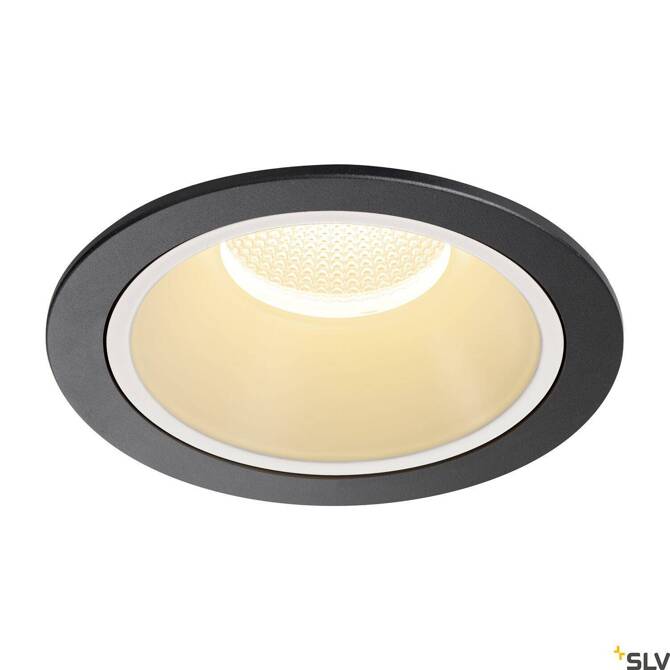NUMINOS® DL XL, wewnętrzna oprawa sufitowa wpuszczana LED, czarna/biała, 3000 K 55° (1004016) - SLV