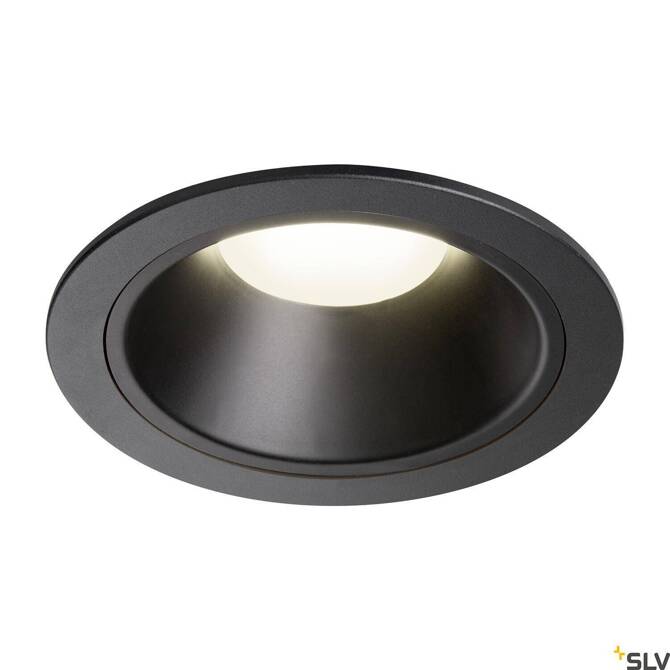 NUMINOS® DL XL, wewnętrzna oprawa sufitowa wpuszczana LED, czarna/czarna 3000 K 20° (1004033) - SLV
