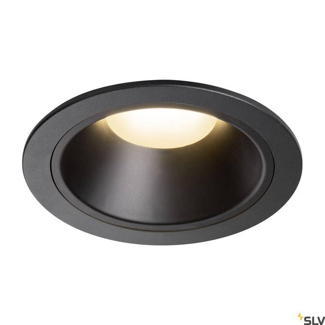 NUMINOS® DL XL, wewnętrzna oprawa sufitowa wpuszczana LED, czarna/czarna 3000 K 40° (1004012) - SLV