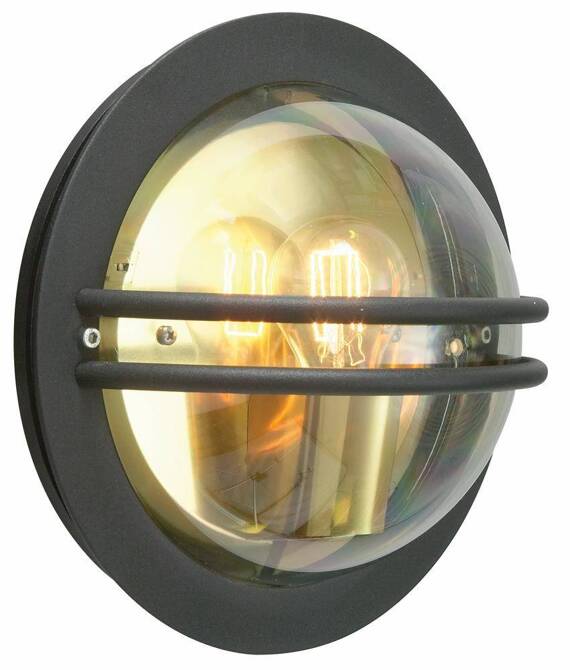 Plafon zewnętrzny BREMEN 630 BLACK E27 LED 9W CLEAR LAMPSHADE Norlys