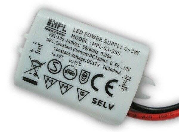 Zasilacz prądowy impulsowy LED Zasilacz impulsowy 350mA 0.5~10V MPL-03-350 - MPL